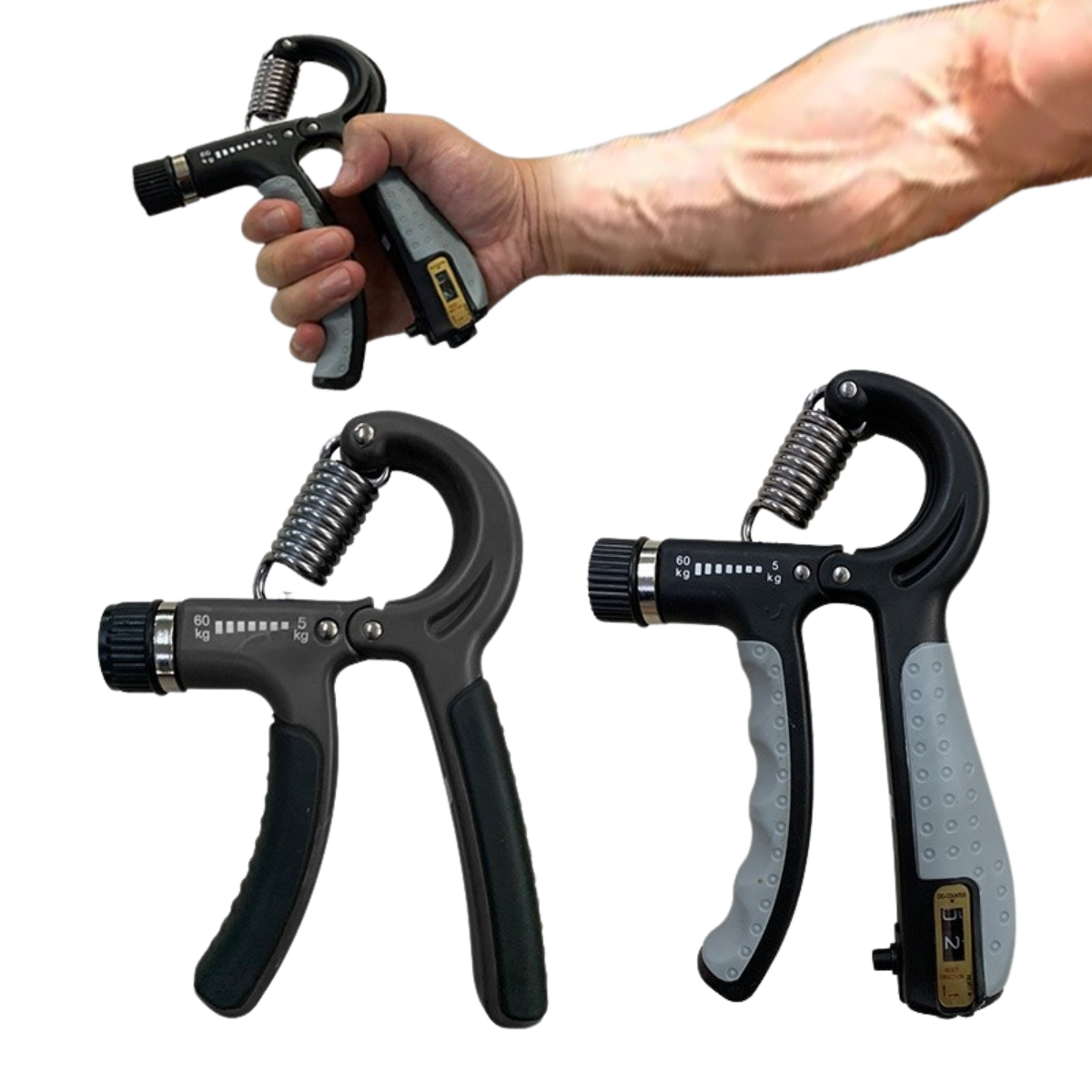 Hand Grip Com Contador Exercício Pulso Punho 5 a 60kg 